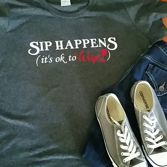 Hey Rach Designs Tops - Sip Happens Custom Tee